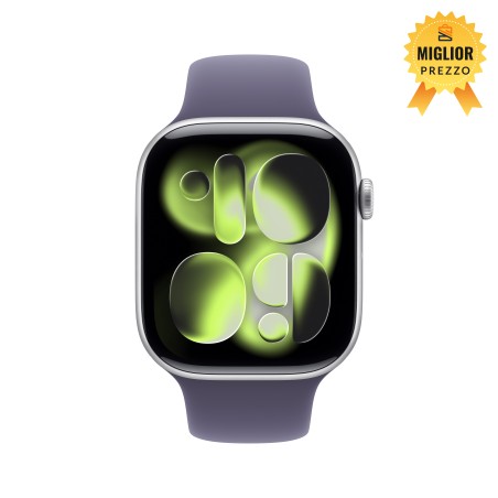 Watch 11 46 mm argento Cinturino Sport nebbia lilla M L