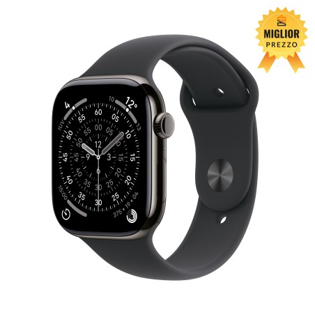 Watch 11&nbsp;Cell 42mm grafite Cinturino Sport nero S M