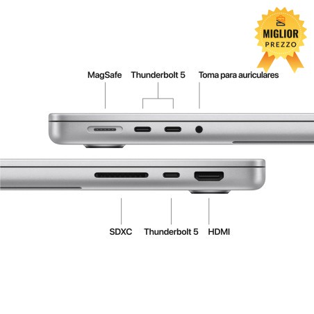 🤑 Saldi MacBook Pro 14 M5 Max 36GB 2TB Argento