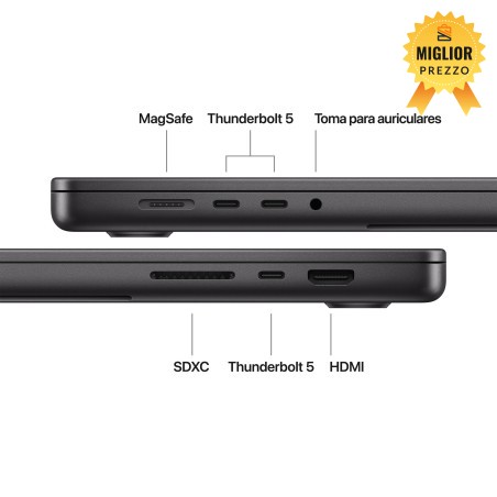 🤑 Saldi MacBook Pro 16 M5 Max 48GB 2TB Nero espacial