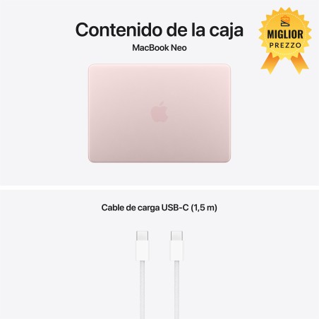 🤑 Saldi MacBook Neo A18 Pro 8GB 512GB Touch ID Rosa nuvola