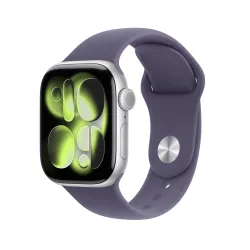 🤑 Saldi Watch 11 46 mm argento Cinturino Sport nebbia lilla M/L 2